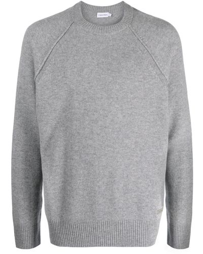 Calvin Klein Long-sleeve Wool Sweater - Grey