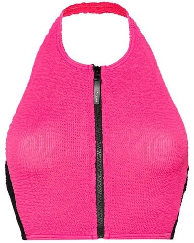 Bondeye Splice Irina Zip-up Bikini Top - Pink
