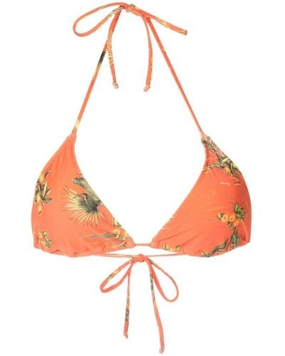 Lygia & Nanny Top bikini a fiori - Arancione
