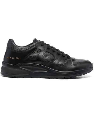 Common Projects Track Technical Leather Low-top Sneakers - Black