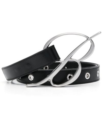 Blumarine Cinturón con hebilla del logo - Negro