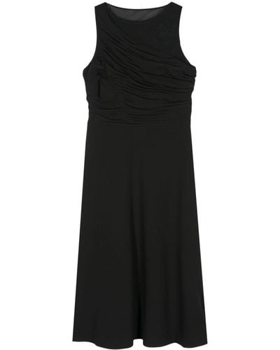 DKNY Draped-detail Dress - ブラック