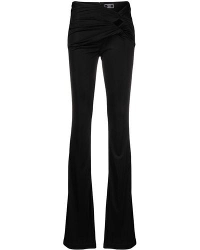 Versace X Dua Lipa pantalon noué à coupe évasée - Noir