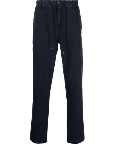 BOSS Drawstring-fastening Straight-leg Trousers - Blue