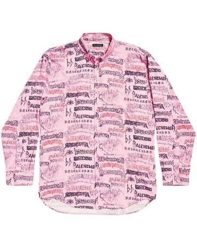 Balenciaga Diy Metal Long-sleeve Shirt - Pink