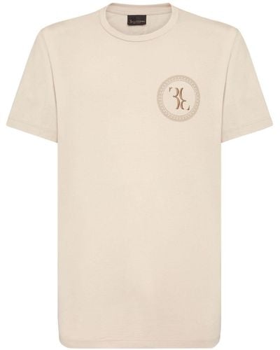Billionaire T-shirt en coton à logo brodé - Neutre