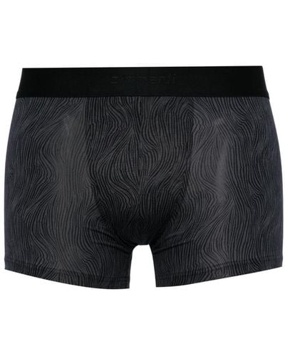 Zimmerli Zebra-print Logo-waistband Boxers - Black