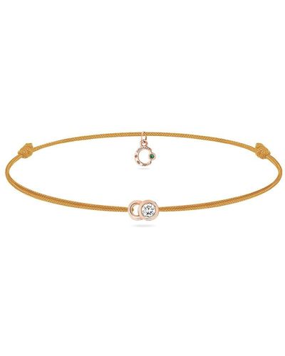 COURBET 18kt Recycled Rose Gold Laboratory-grown Diamond Let's Commit Bracelet - Pink