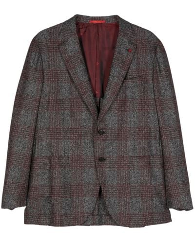 Isaia Blazer Sailor a quadri - Nero