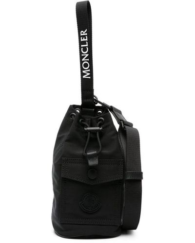 Moncler Mini Logo-patch Bucket Bag - Black