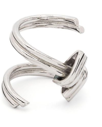 Annelise Michelson Wire Ring mit Knoten - Weiß