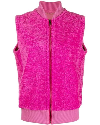 Simonetta Ravizza Nadia Shearling Sleeveless Jacket - Pink