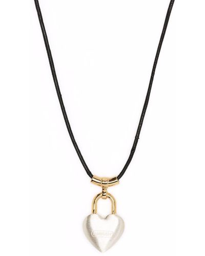 Ambush Heart Padlock Pendant Necklace - Black
