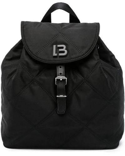 Bimba Y Lola Logo-lettering Quilted Backpack - Black