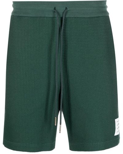 Thom Browne Mid-thigh Cotton Shorts - Green