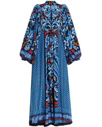 FARM Rio Toucans Scarf Maxi Dress - ブルー