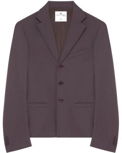 Courreges Single-breasted Tailored Jacket - Purple