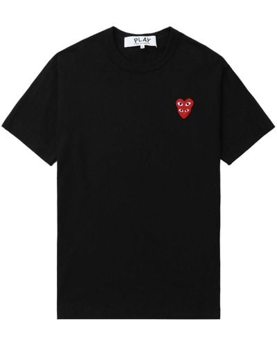 COMME DES GARÇONS PLAY ロゴ Tシャツ - ブラック