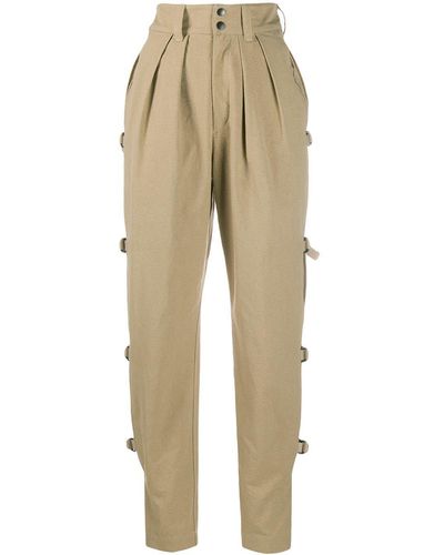 Isabel Marant High Waisted Safari Trousers - Natural