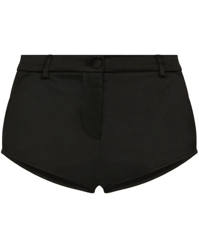 Dolce & Gabbana Satin Mini Shorts - Black