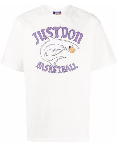 Just Don Cotton Printed T-shirt - White