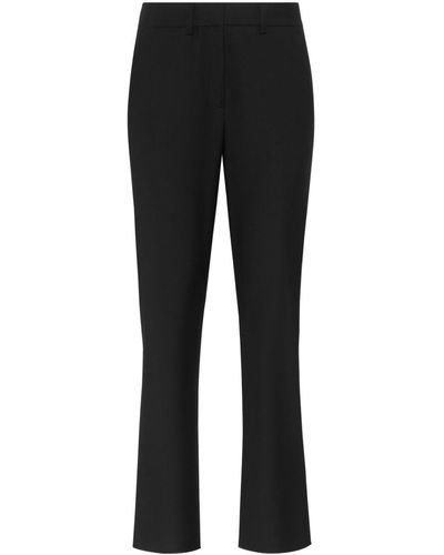 Philipp Plein Office Wool Tailored Trousers - Black