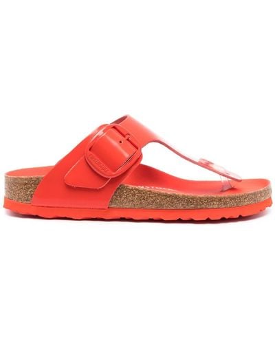 Birkenstock Gizeh Leather Sandals - Red