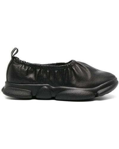Camper Karst Leather Ballerina Shoes - Black