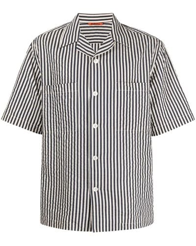 Barena Striped Seersucker Shirt - Grey