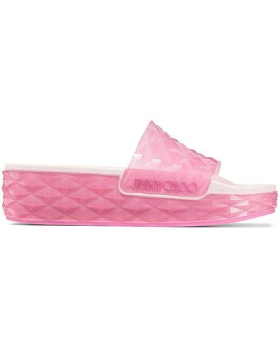 Jimmy Choo Diamond Slides - Pink