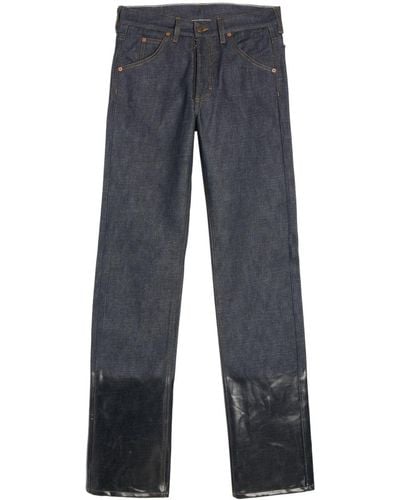 Maison Margiela Selvedge Mid-rise Straight Jeans - Blue
