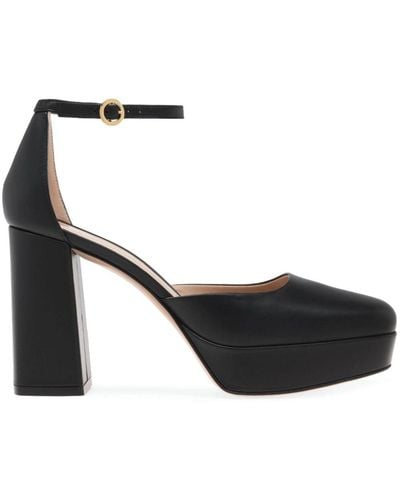 Gianvito Rossi Vian 70mm Block-heel Court Shoes - Black
