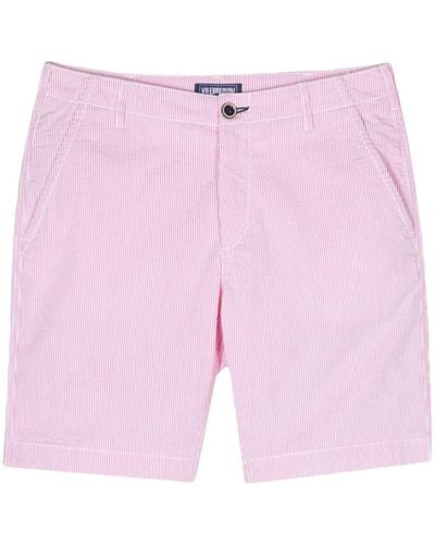 Vilebrequin Seersucker Striped Bermuda Shorts - Pink
