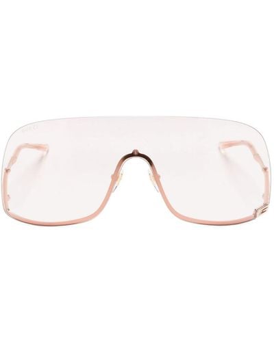 Gucci Oversized-Sonnenbrille mit Retro-Gestell - Pink