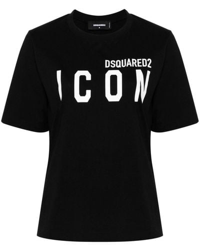 DSquared² Icono tripulación Camisa de cuello - Negro