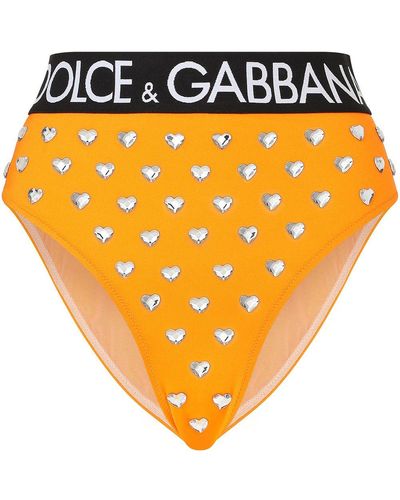 Dolce & Gabbana Logo-tape Detail Briefs - Orange