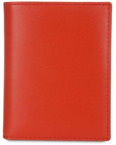 Comme des Garçons Leather Bifold Wallet - Red