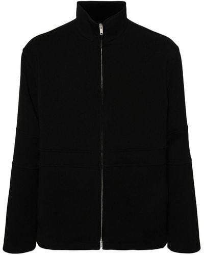 Jil Sander Piqué-weave Wool-blend Jacket - Black