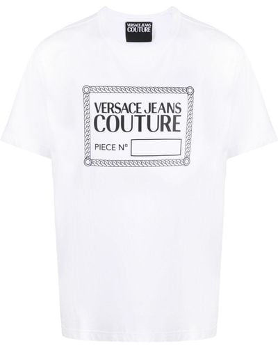Versace Jeans Couture T-shirt Met Logoprint - Wit