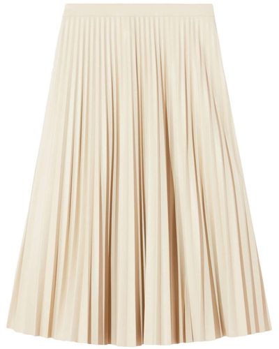 Proenza Schouler Daphne Pleated Faux-leather Skirt - Natural