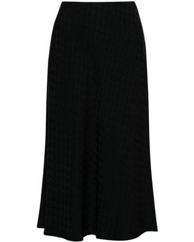 Elisabetta Franchi Logo-jacquard Midi Skirt - Black