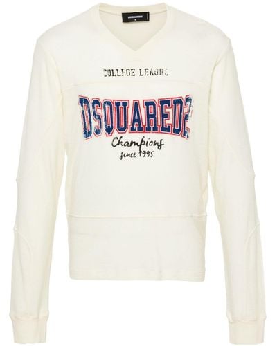 DSquared² T-shirt Met Logoprint - Wit
