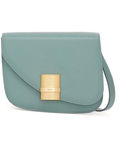 Ferragamo Small Asymmetric Leather Shoulder Bag - Blue
