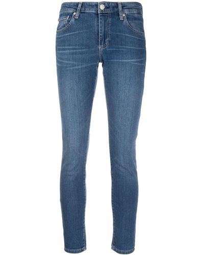 AG Jeans Mid-rise Skinny Jeans - Blue