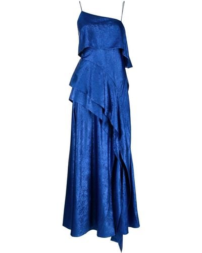Acler Harley Pleat-detailing Dress - Blue