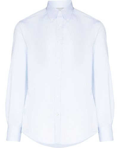 Brunello Cucinelli Cotton Twill Slim-fit Shirt - White