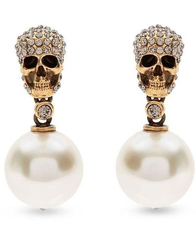 Alexander McQueen Skull ピアス - ホワイト