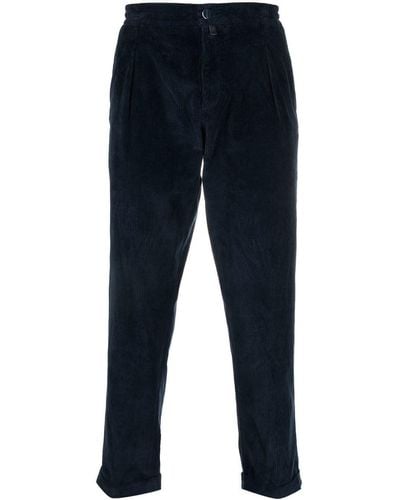 Kiton Corduroy Straight-leg Pants - Blue