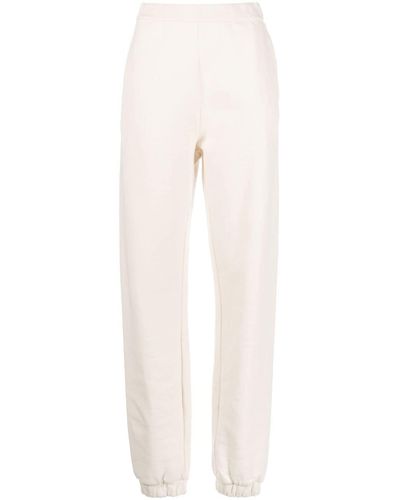 The Attico Penny Logo-embossed Cotton Track Trousers - White
