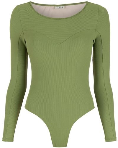 Amir Slama Long Sleeves Bodysuit - Green